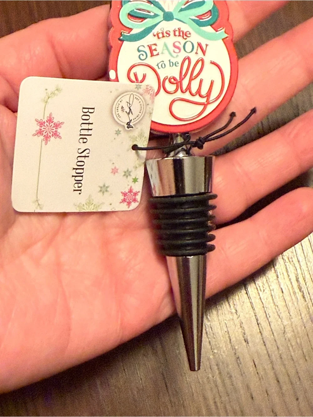 Dolly Parton wine topper